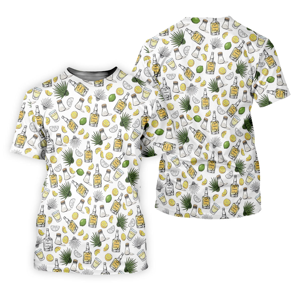 Tequila Lime Salt Cinco De Mayo Celebration Golf Tops For Men, Drinking Party Polo Shirts For Men
