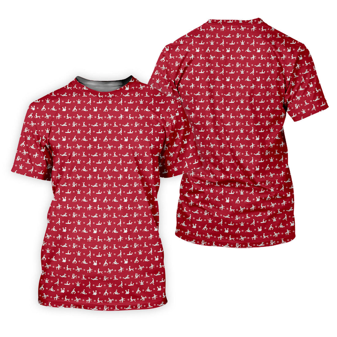 Funny Stick Figure Naughty Couple Red Golf Shirt, Valentines Golf Gift, Ladies Golf Polos, Golf Gifts For Women