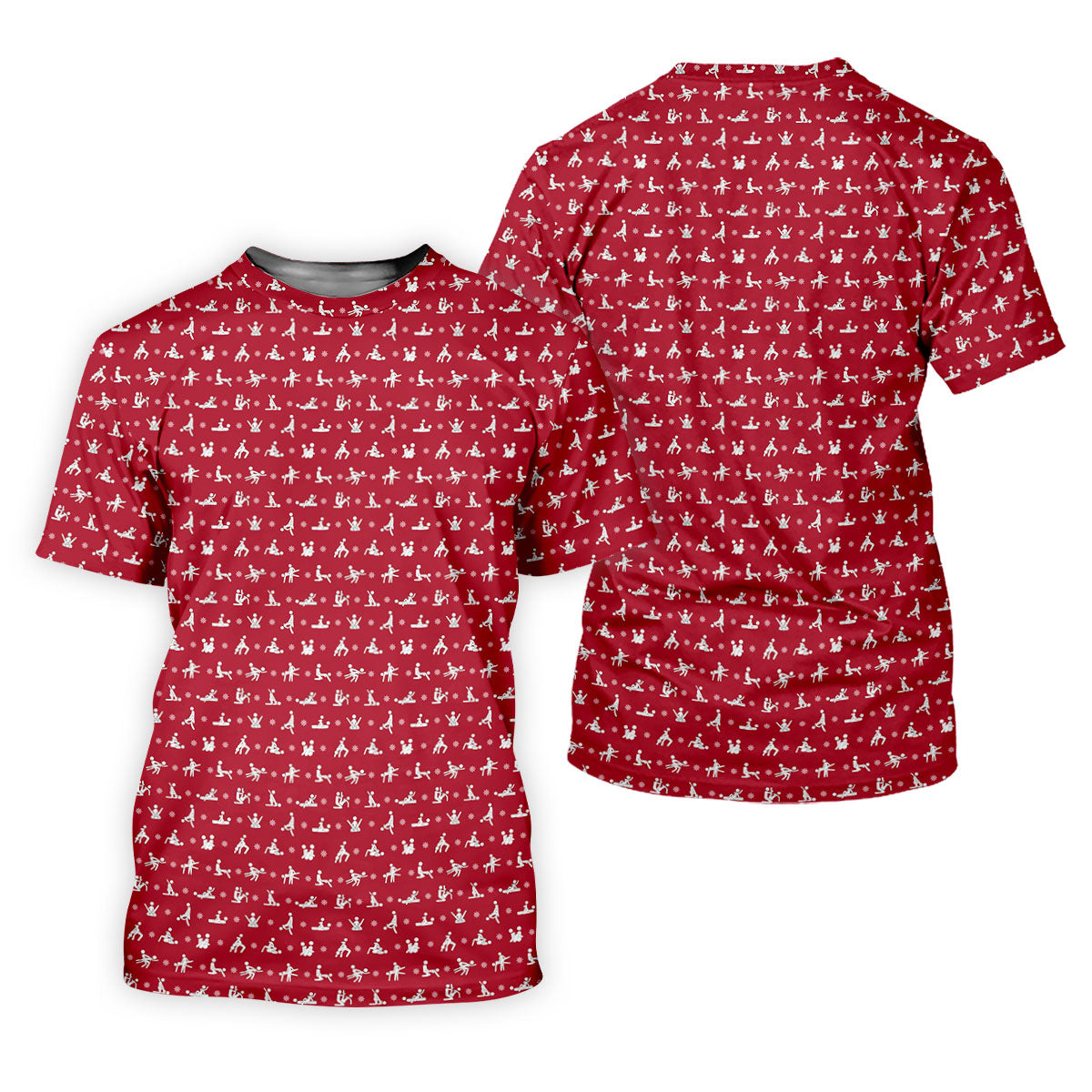 Funny Stick Figure Naughty Couple Red Golf Shirt, Valentines Golf Gift, Ladies Golf Polos, Golf Gifts For Women