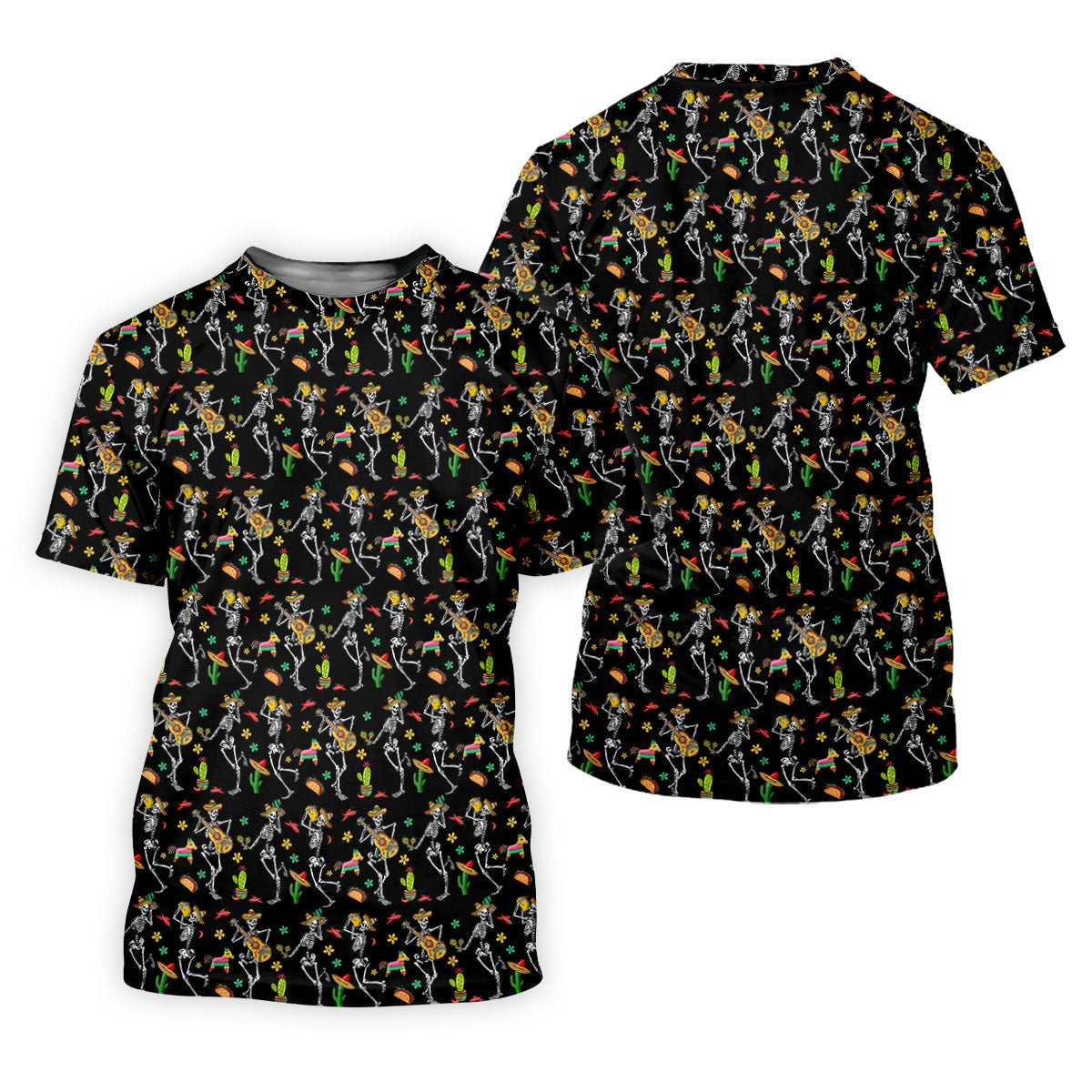 Dia De Muertos Skeletons Cinco De Mayo Celebration Fiesta Themed Black Golf Shirt For Women