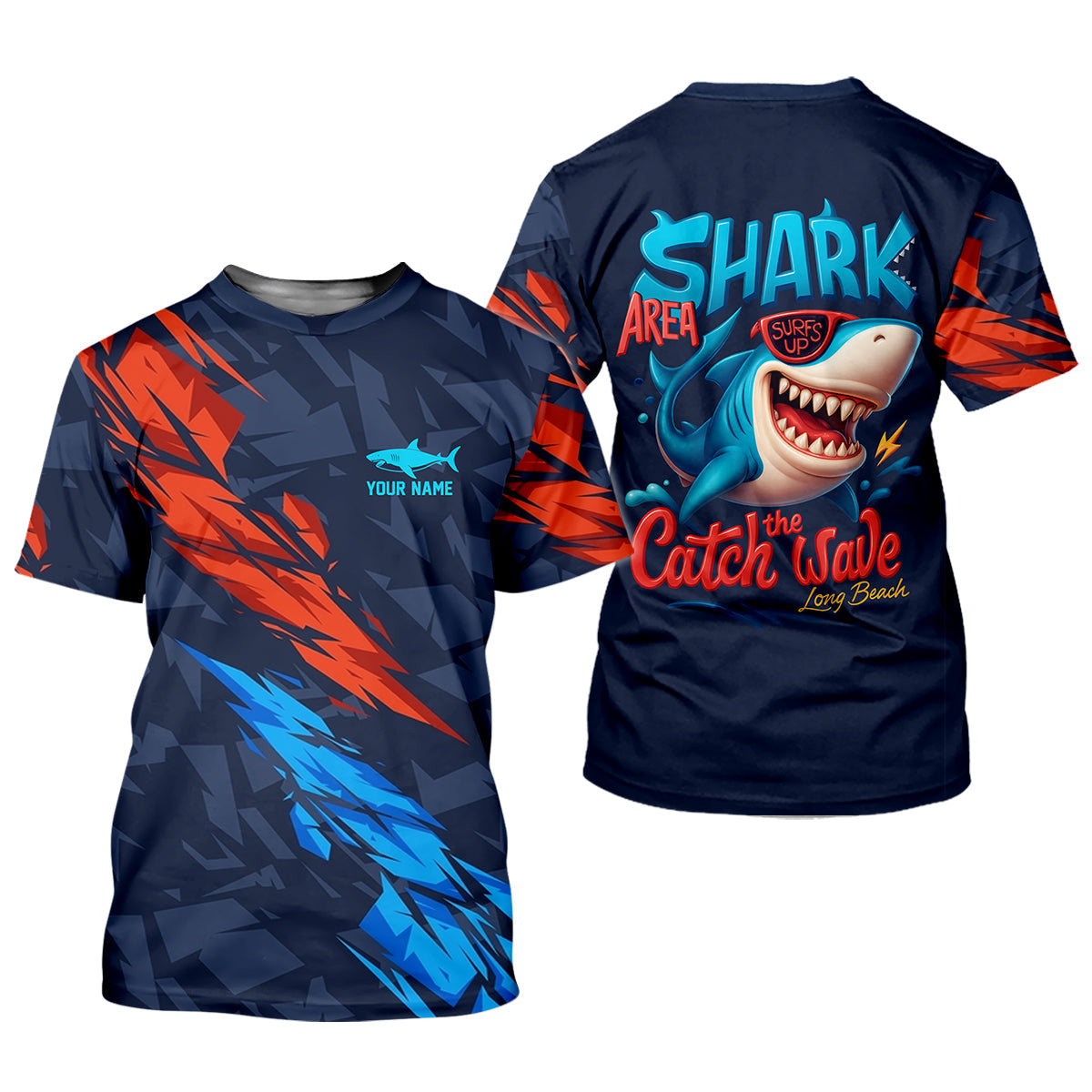 Shark Fishing Shirt, Shark Area Surf's Up The Catch Wave, SPF Shirt For Men, Gift For Fisherman