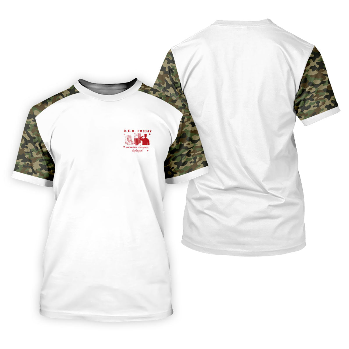 RED Friday Camo White Patriotic 4th Of July Golf Shirt, 250th Anniversary Golf Shirt For Women