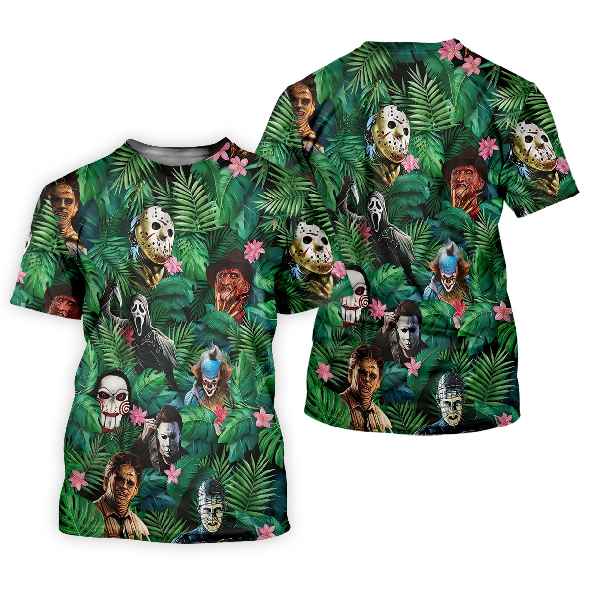 Hidden Horror Villains Jungle Hawaiian Golf Shirt, Hawaiian Golf Shirt, Golf Polo Shirts For Men