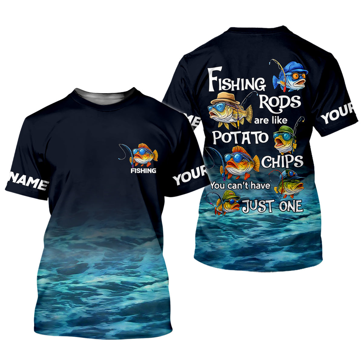 Fishing Rods Are Like Potato Chips Funny Fishing Shirt, Women SPF Shirt, Fishing Shirt For Women