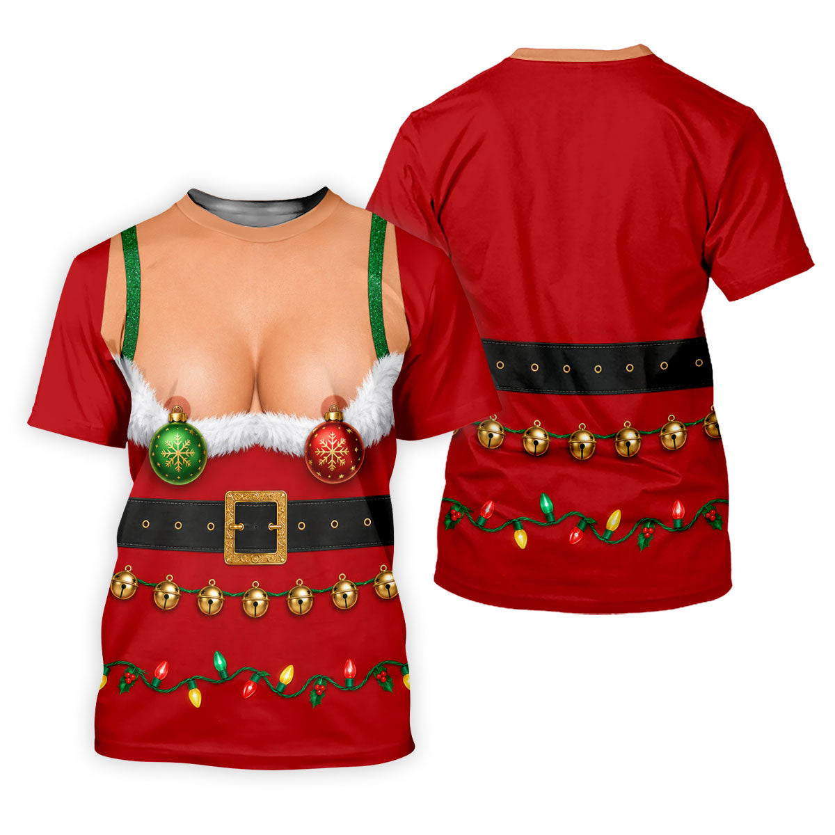 Funny Christmas Ornament Bra Golf Polo Shirt, Christmas Golf Shirt, Ladies Golf Shirts