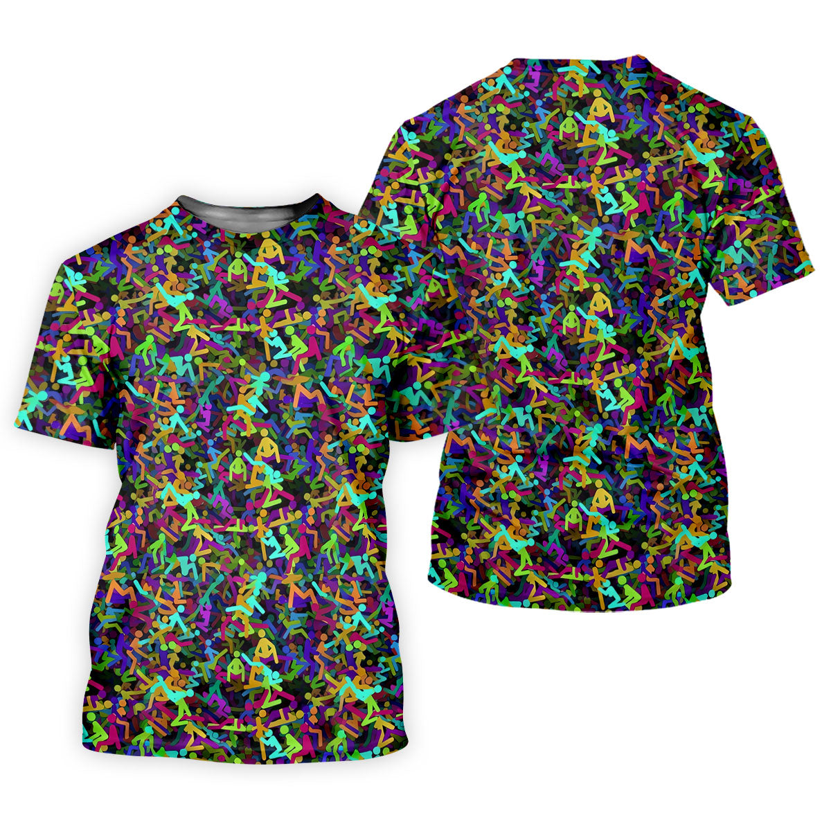 Colorful Abstract Golf Pattern Polo Shirt, Ladies Golf Shirt, Women's Golf Tops