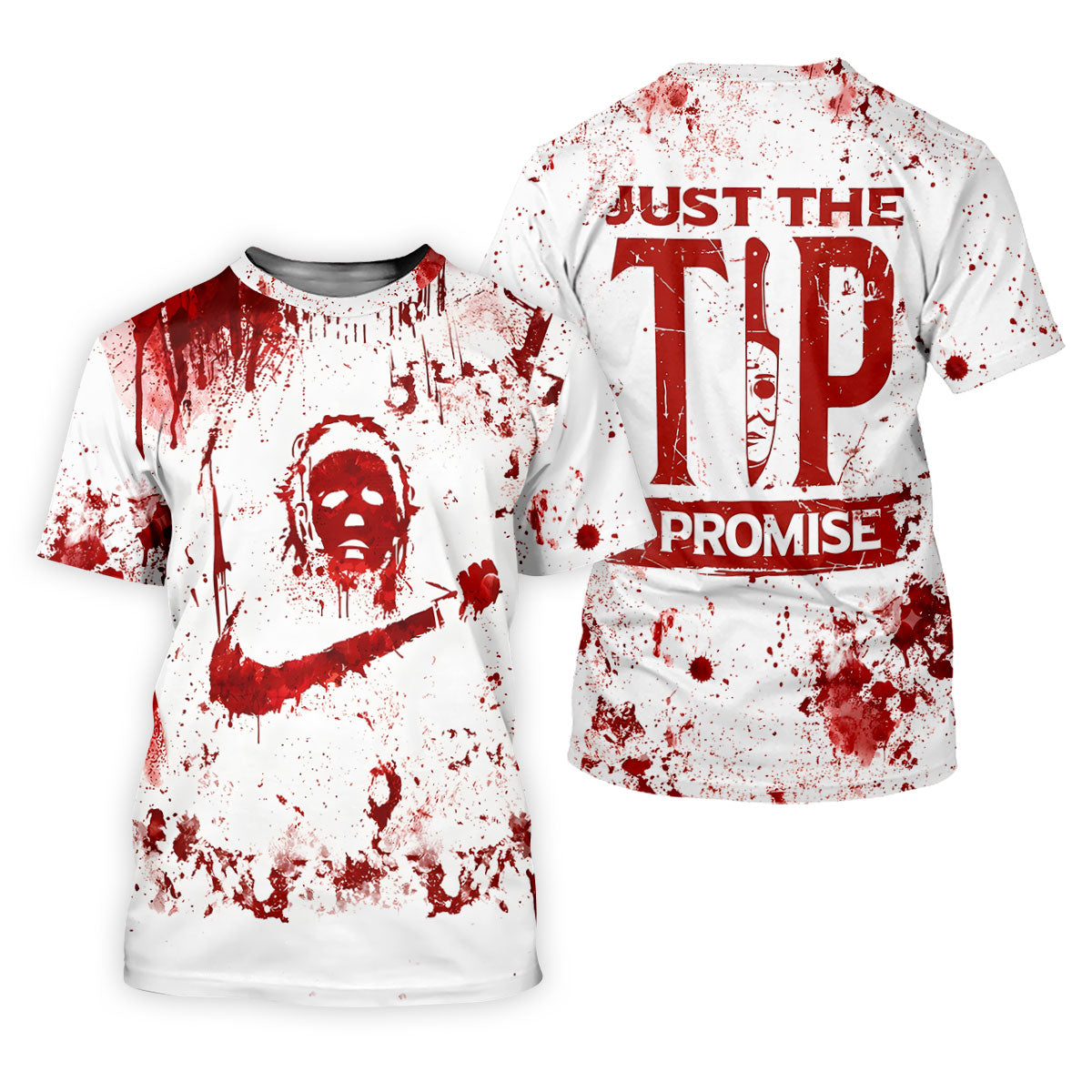 Just The Tip I Promise Halloween Horror Polo Shirt, Mens Golf Polo, Mens Golf Shirts