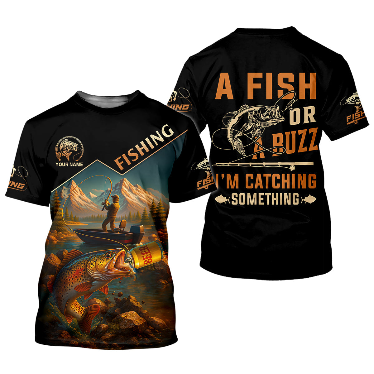 A Fish Or A Buzz I'm Catching Something Fishing UPF Shirts, Performance Fishing Shirts, Women Fishing Shirt