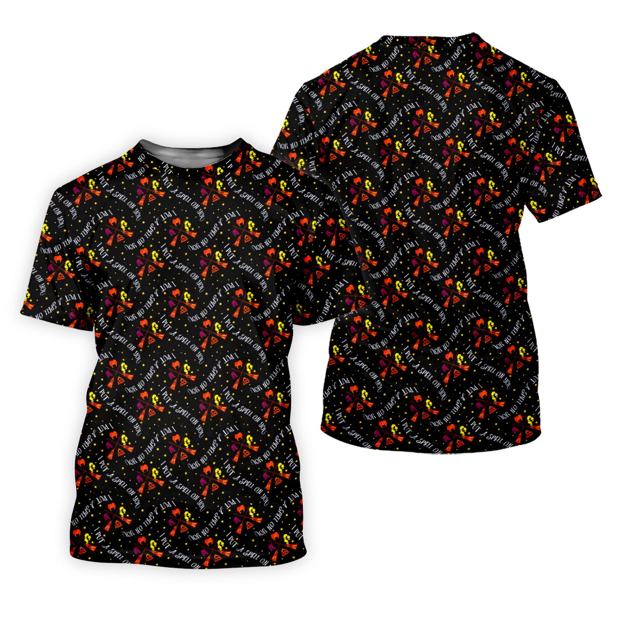 I Put A Spell On You Horror Character Polo Shirt, Halloween Shirt, Mens Golf Shirts