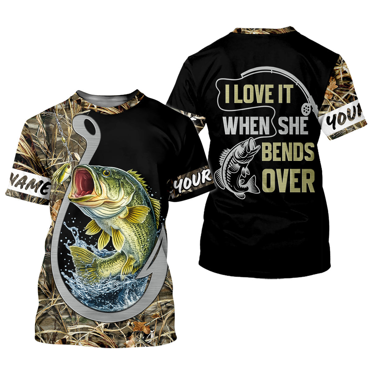 Love It When The Line Bends, Fishing UPF Shirts, Funny Fishing Shirt