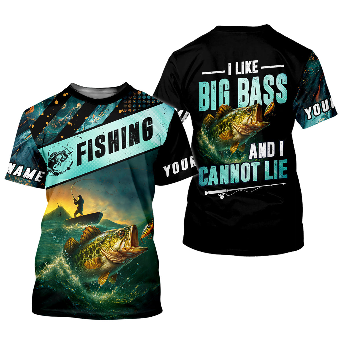 I Like Big Bass And I Cannot Lie Shirt, Funny Fishing T-shirt, SPF Shirt For Men, Gift For Fisherman