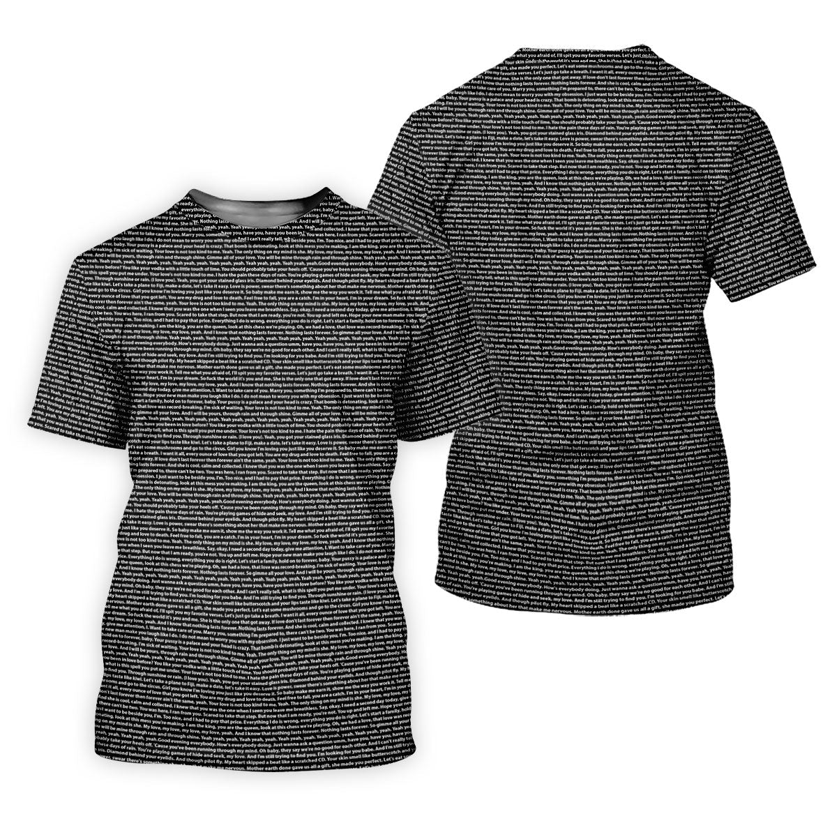 Black Text Pattern Golf Polo Shirt, Women’s Golf Apparel, Golf Shirts For Women