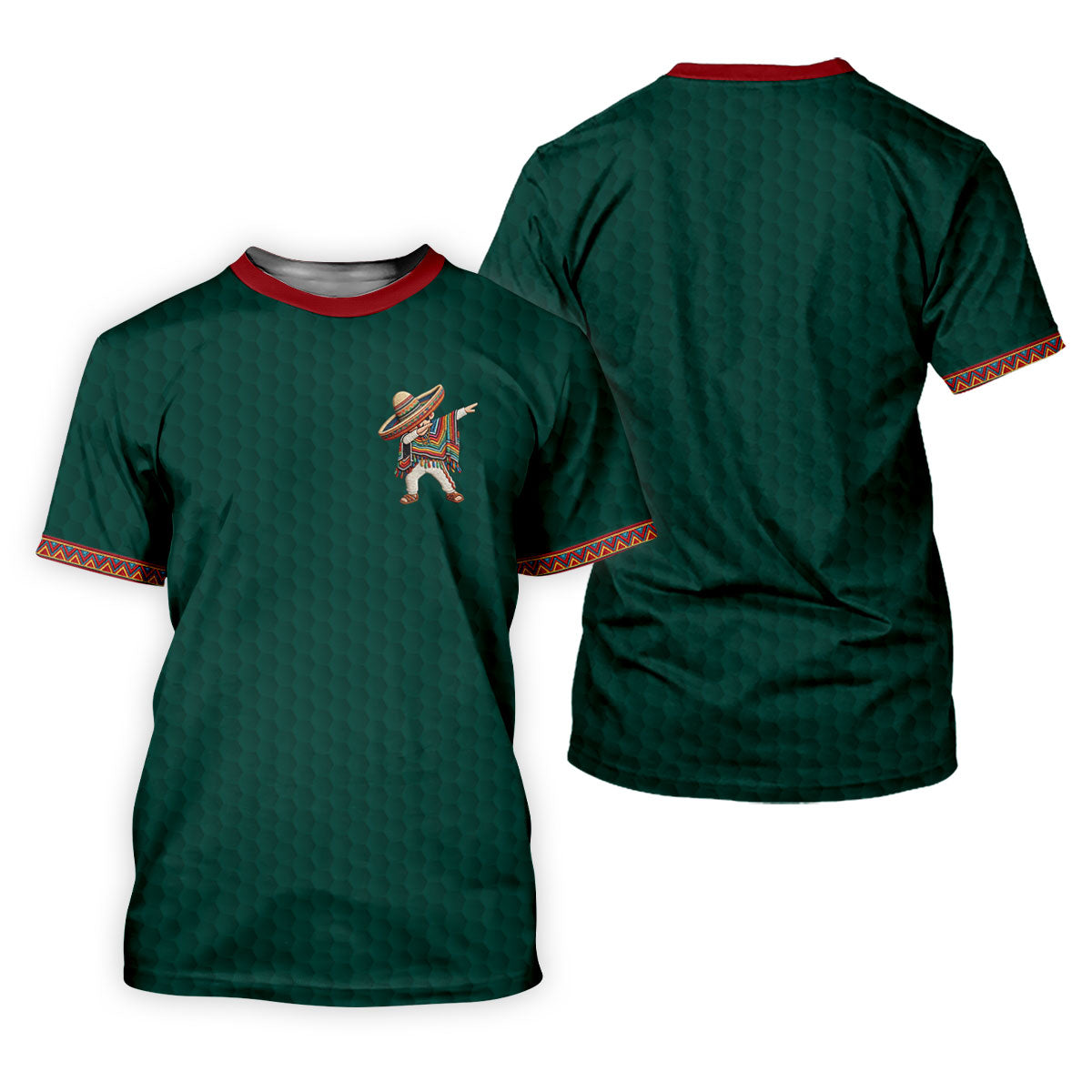 Cinco De Mayo Celebration Golf Ball Pattern Green Golf Shirt, Golf Shirt For Women