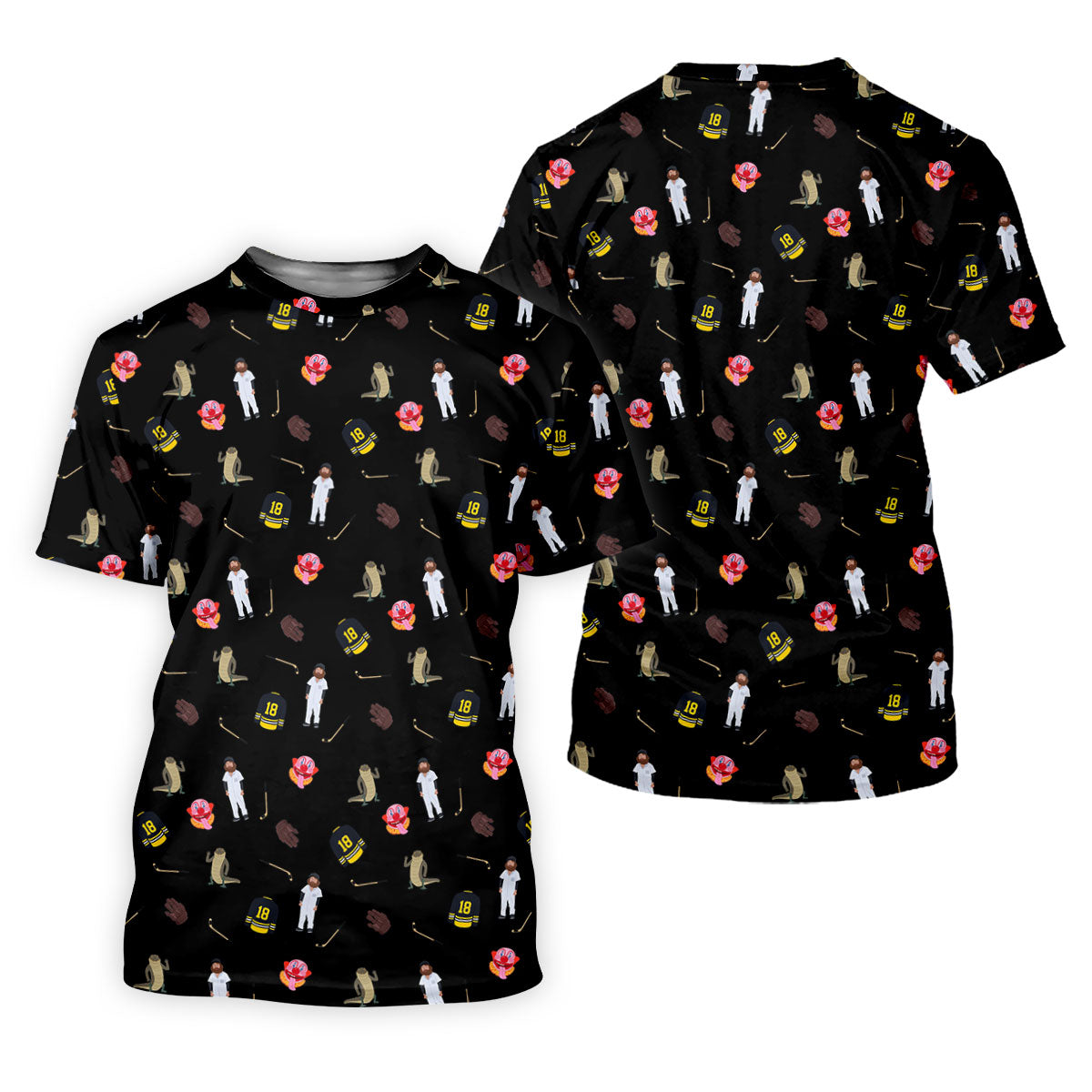 Sport Movie Character Funny Aligator Clown Head Black Golf Shirt, Fun Women's Golf Shirts, Ladies Golf Shirt
