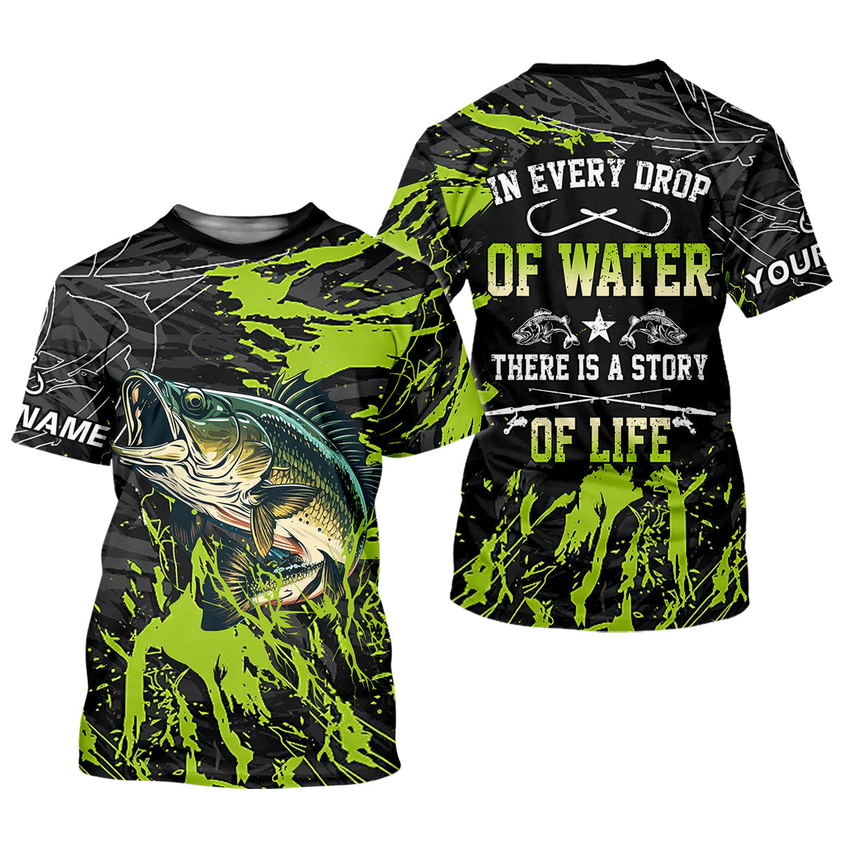 In Every Drop Of Water There Is A Story Of Life Funny Fishing Shirt, SPF Shirt For Men, Gift For Fisherman