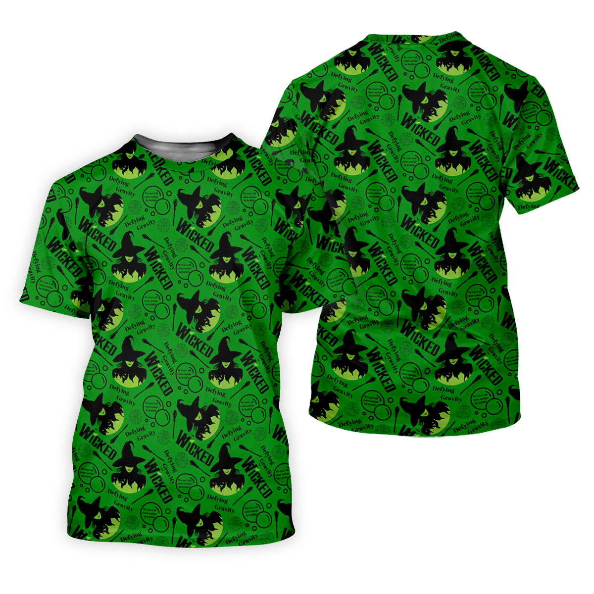 Green Witch Bubble Pattern Halloween Polo Shirt, Ladies Golf Shirts, Golf Polo For Women