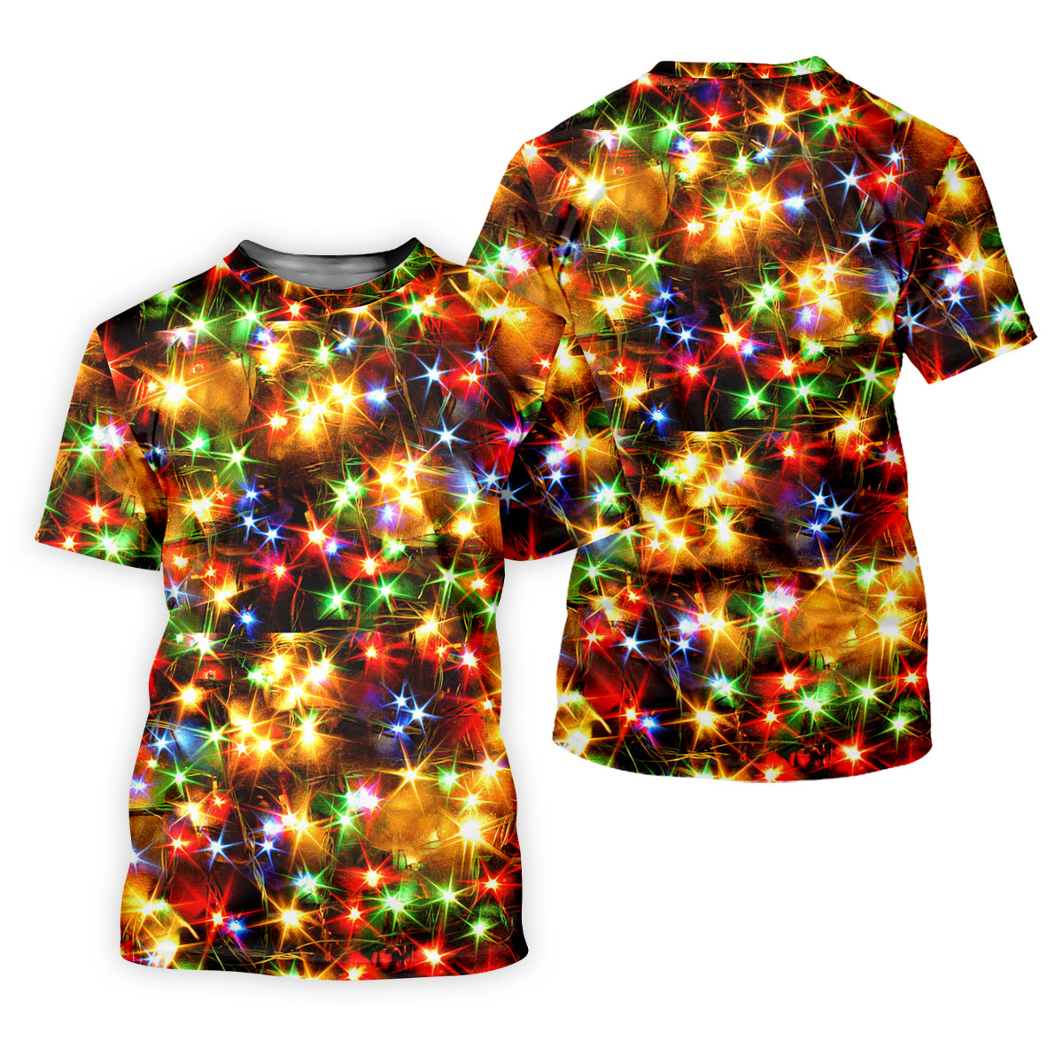 Sparkling Lights Christmas Golf Shirt, Golf Tops For Women, Ladies Golf Shirts