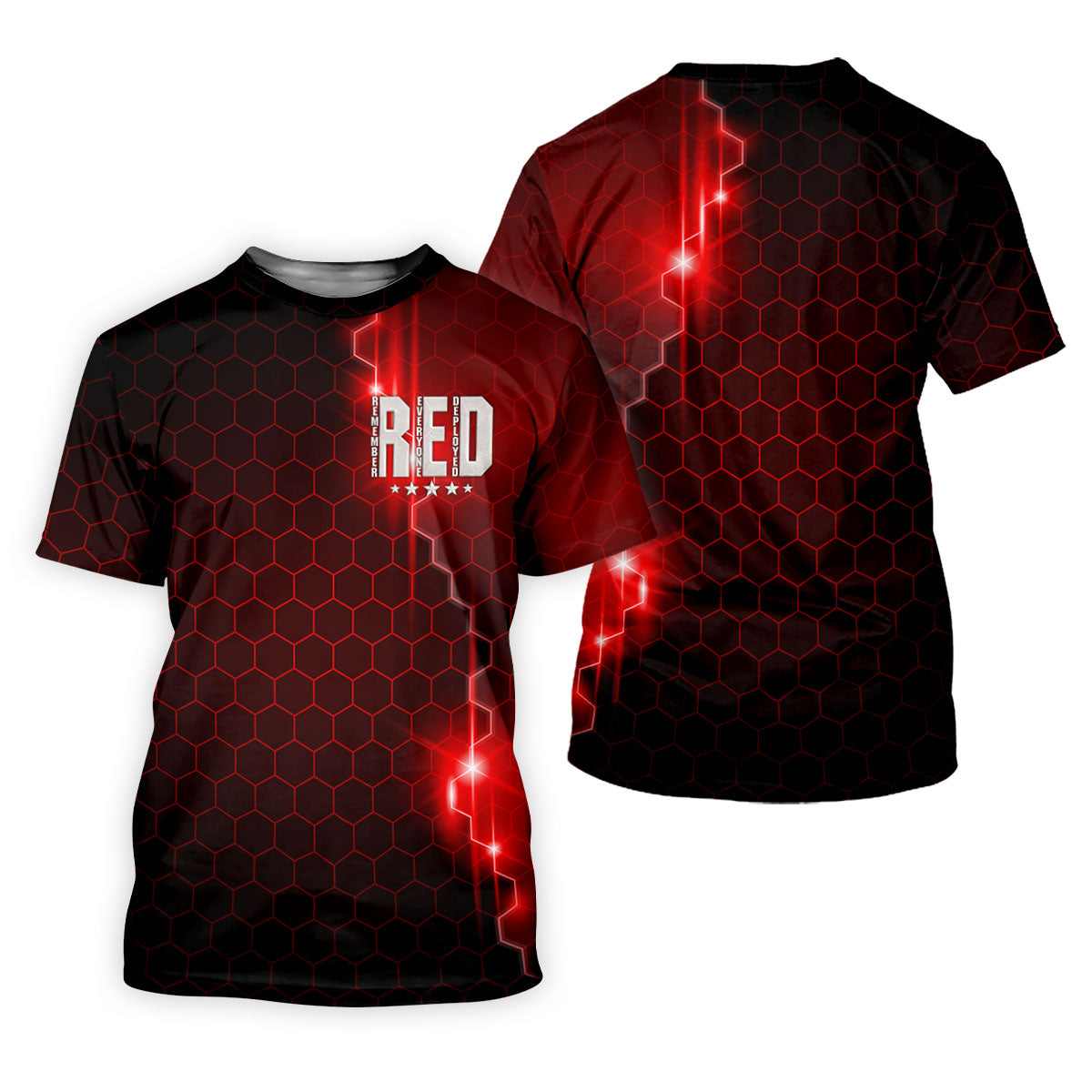 Remember Everyone Deployed Hexagonal Gradient 4th Of July Golf Shirt, 250 Years Women's Golf Tops