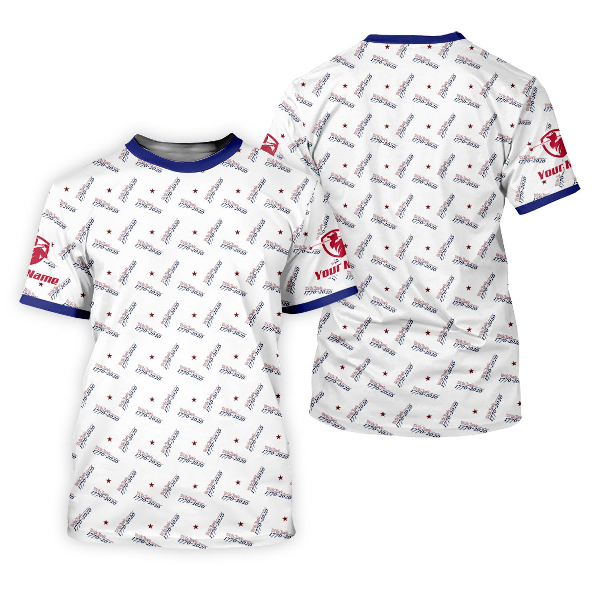 We The People 1776-2026 White Golf Shirt, 250th Anniversary Patriotic Golf Shirt, Women's Golf Tops, Ladies Golf Polos