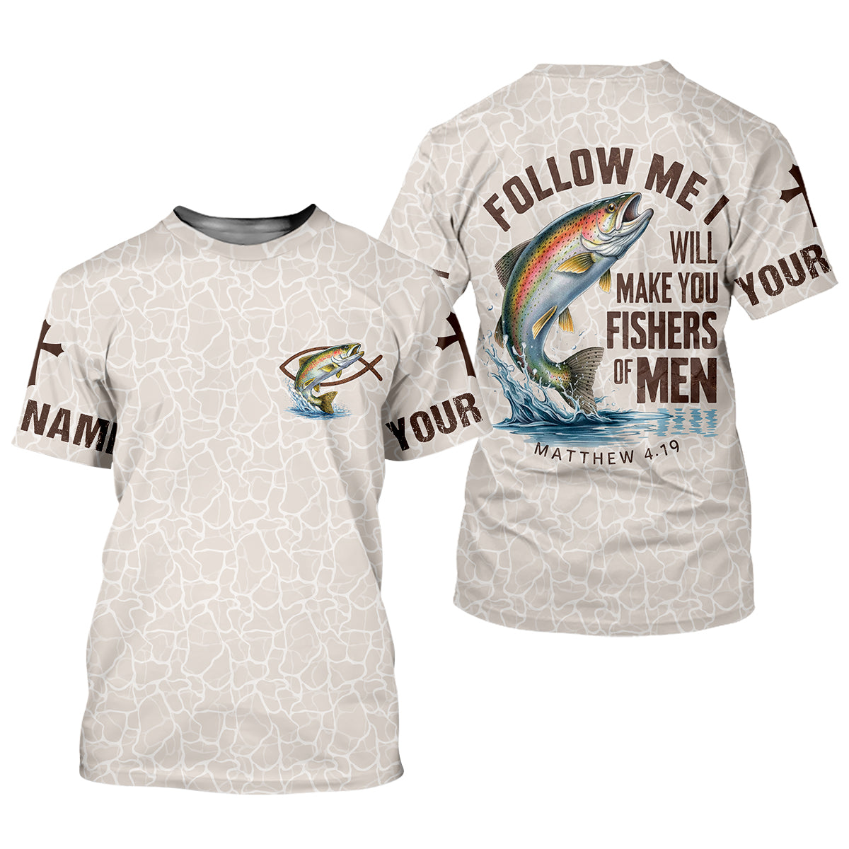 Follow Me I Will Make You Fishers Of Men Shirt, Personalized Christian Fishing Long Sleeve For Men