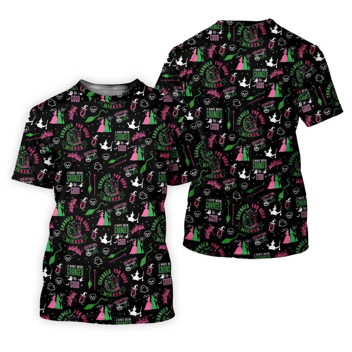 Changed For Good Wicked Witch Halloween Golf Shirt, Horror Character Shirt, Mens Golf Polo