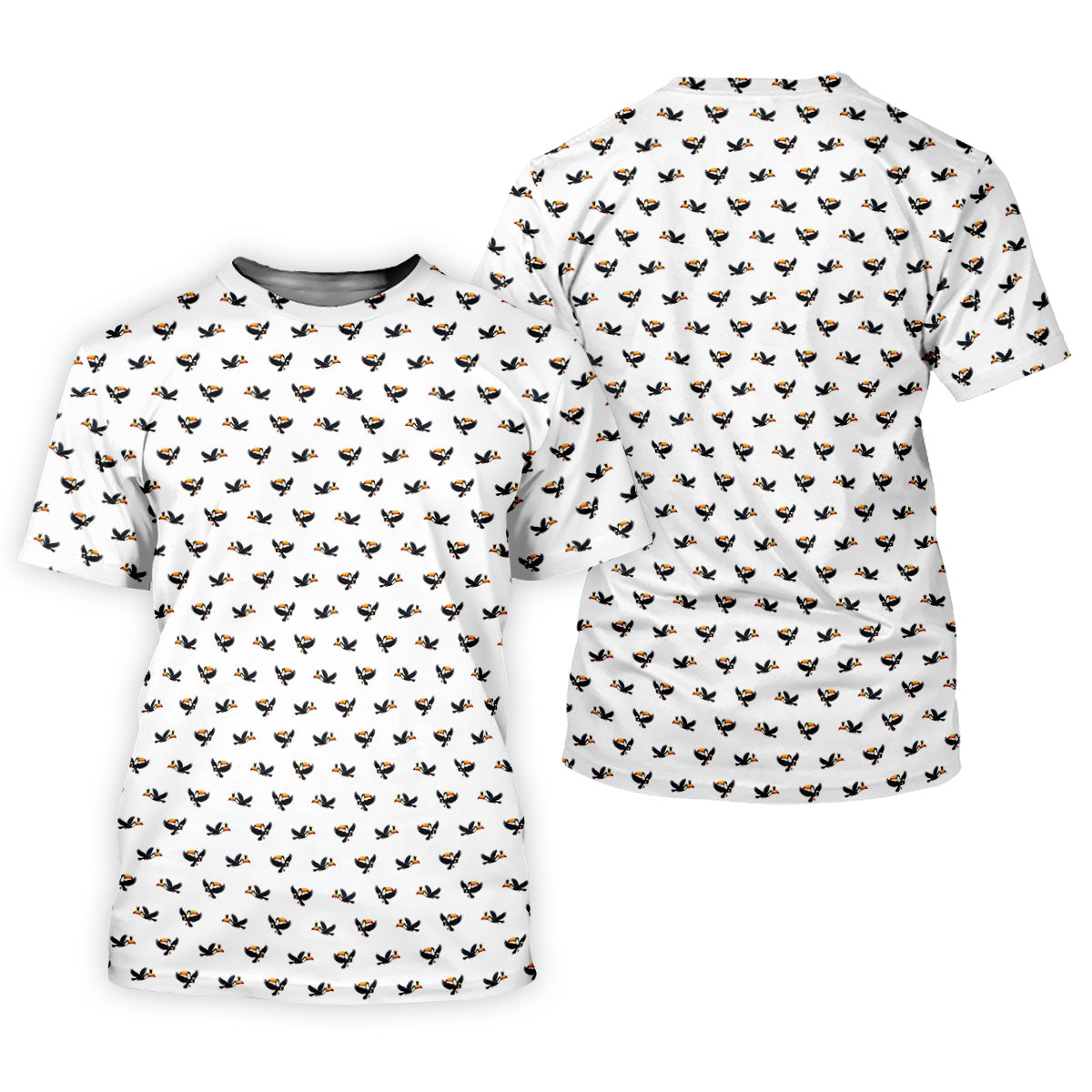 White Funny Toucan Beer Golf Polo Shirt, Men's Golf Apparel, Printed Golf Shirts