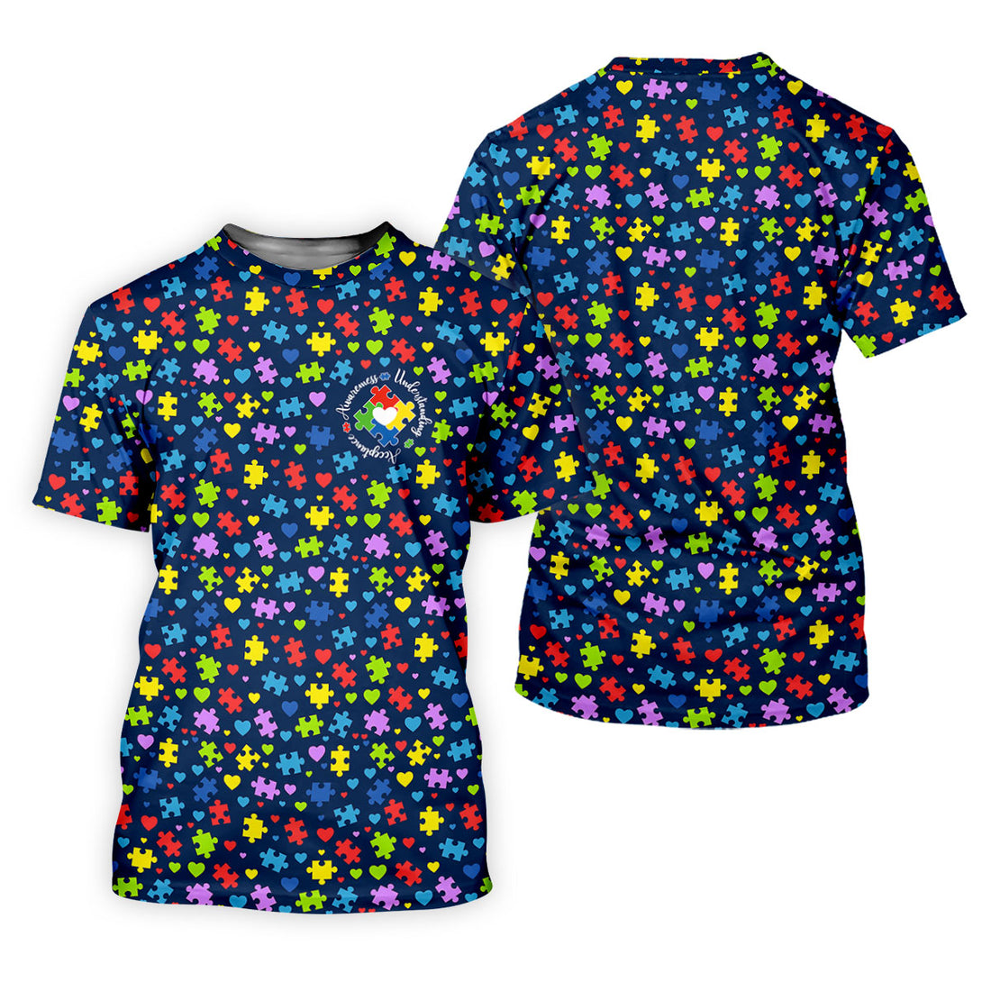 Awareness Understanding Acceptance Autism Navy Golf Shirt For Women, Ladies Golf Polos