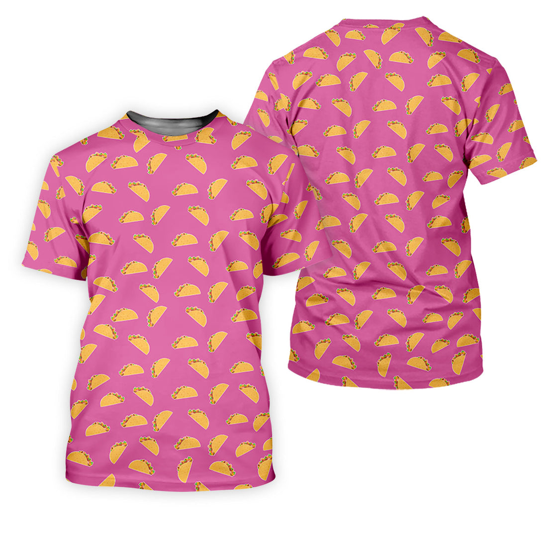 The Pink Taco Seamless Pattern Women's Golf Shirts, Women's Golf Tops, Ladies Golf Shirt
