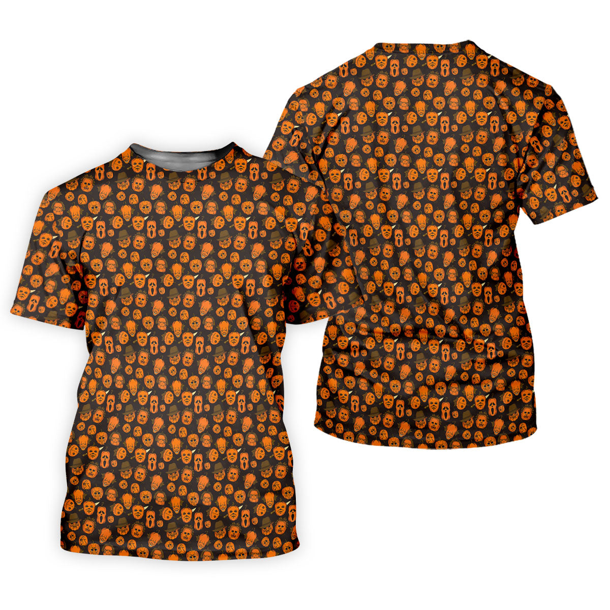 Halloween Horror Character Pumpkin Pattern Golf Shirt, Women’s Golf Polo, Printed Golf Shirt