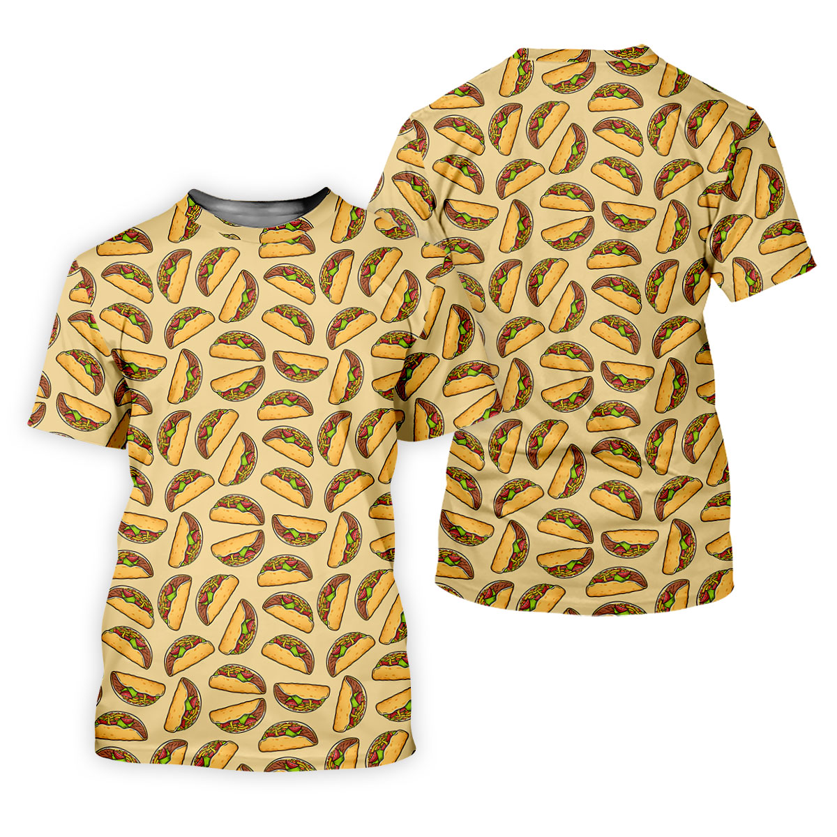 Taco Seamless Pattern Cinco De Mayo Celebration Fiesta Themed Tropical Pattern Golf Shirt For Women