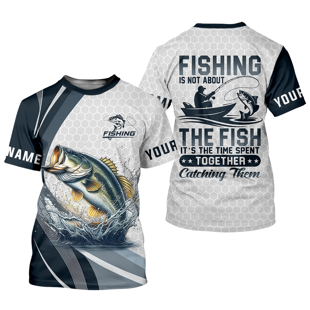 Fishing Is Not About The Fish It's The Time Spent Together Catching Them Fishing UPF Shirts, Women Fishing Shirt