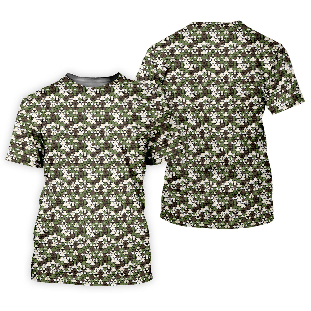 Adult Humor Mermaid Scale Golf Shirt, Woodland Scale Pattern Polo, Polo Shirts For Women