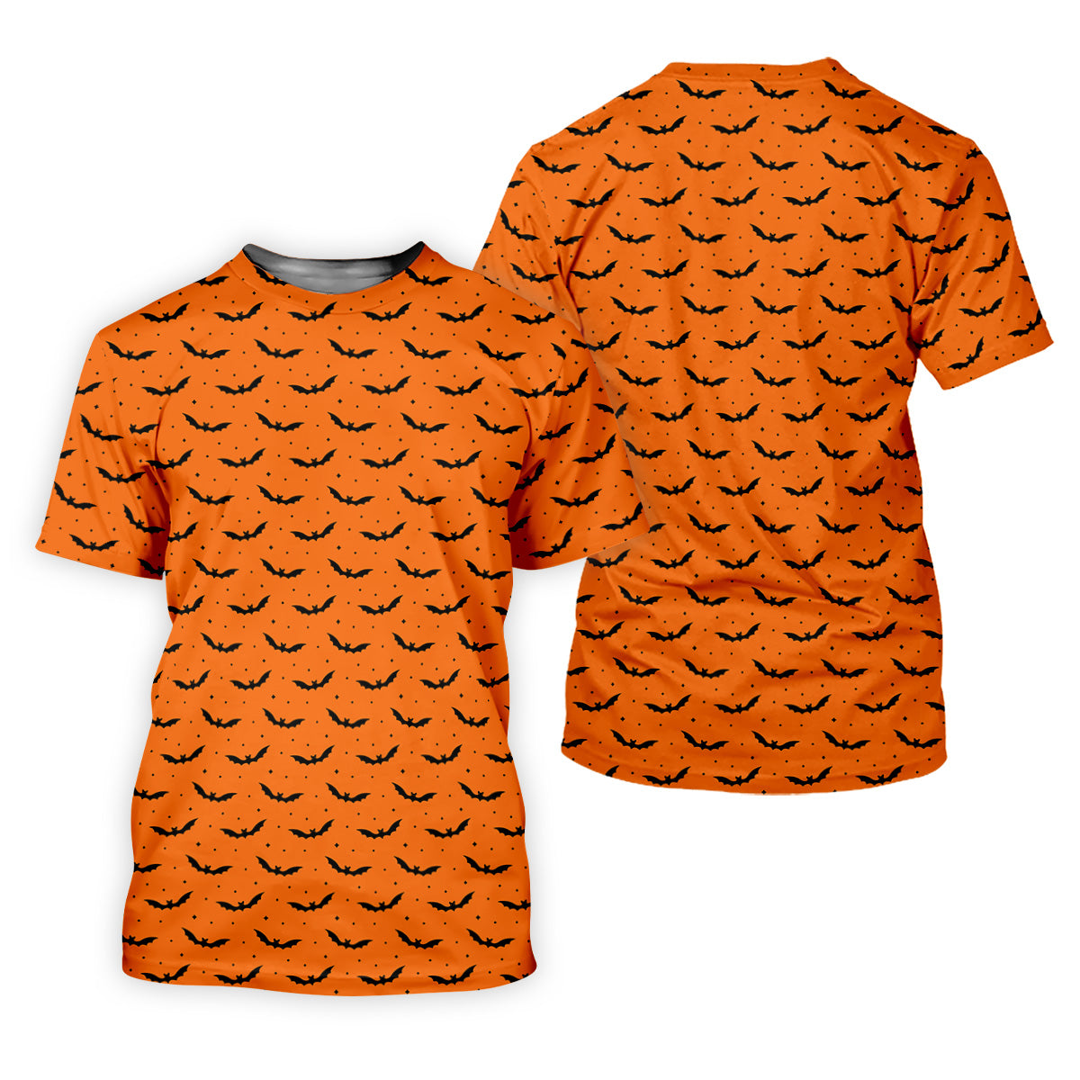 Spooky Bats Orange Halloween Golf Shirt, Ladies Golf Tops, Golf Gifts For Women, Golfing Apparel