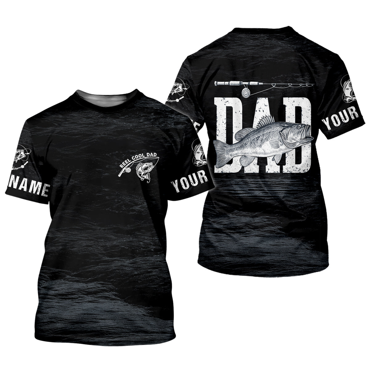 Reel Cool Dad Fishing SPF Shirt For Men, Custom Fishing Shirts, Fishing Shirts For Men