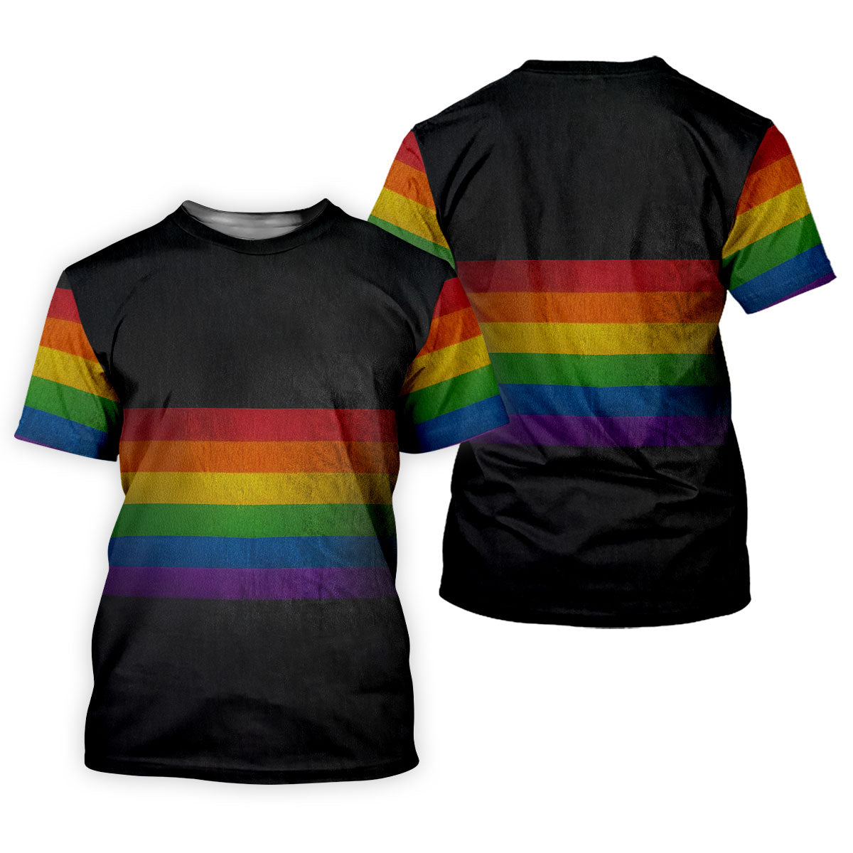 Pride Rainbow Flag Retro Golf Shirt, LGBTQ Month Polo Shirts For Men, Golf Shirts For Men