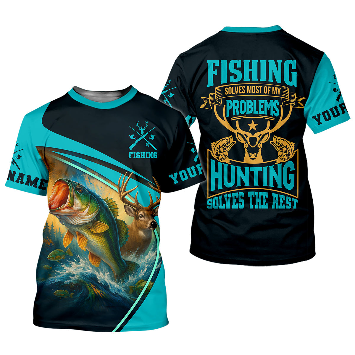 Fishing Solves Most Of My Problems Fishing UPF Shirts, Fishing Shirt For Women, Fishing And Hunting SPF Shirt