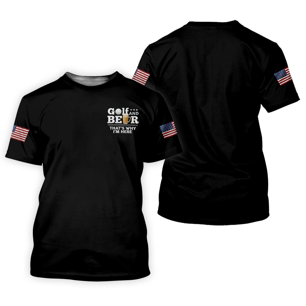 Golf And Beer That's Why I'm Here 250 Years US Flag Golf Shirt, Patriotic 4th Of July Golf Shirt For Women