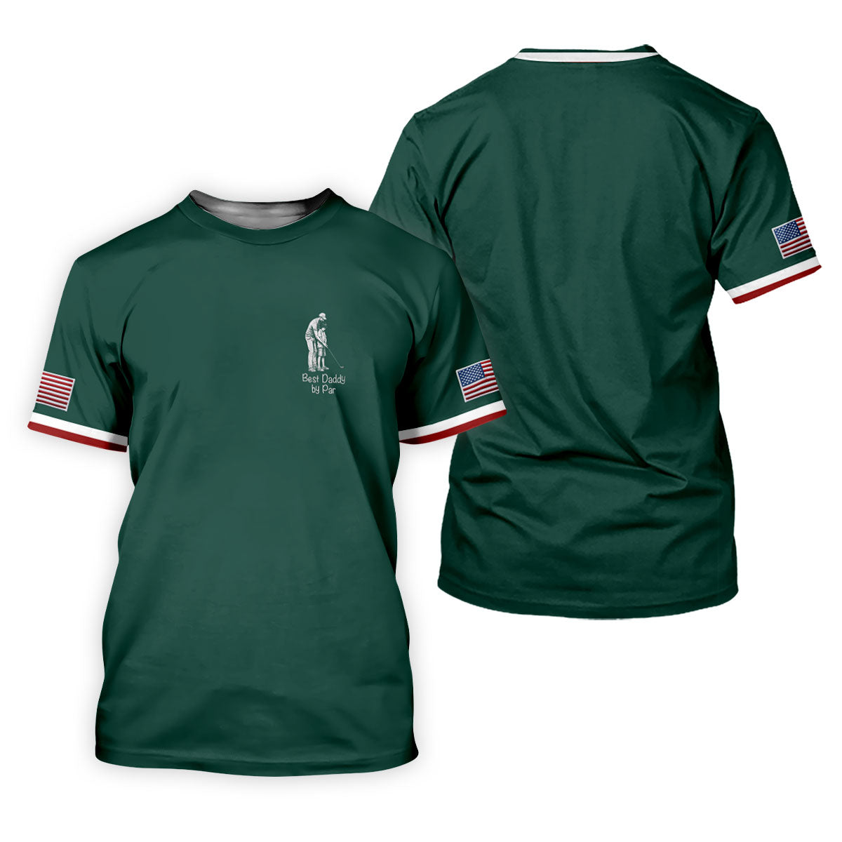 Best Dad Papa By Par Custom Photo Father's Day Golf Shirt, Golf Gift For Dad, Golf Polo For Men