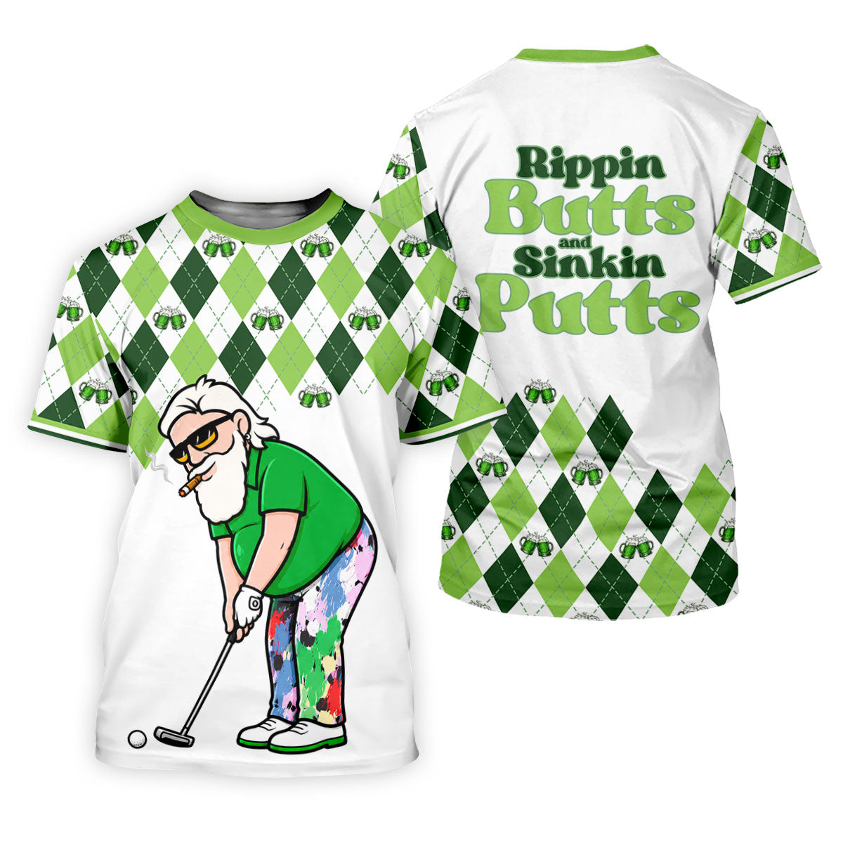 Funny Rippin Butts And Sinkin Putts Polo Shirt, Women’s Golf Polo, Golf Shirts For Women