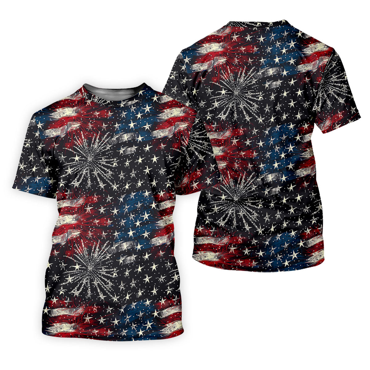 Patriotic American Flag Distressed Color 4th Of July Women Golf Top, 250th Anniversary Ladies Golf Shirts