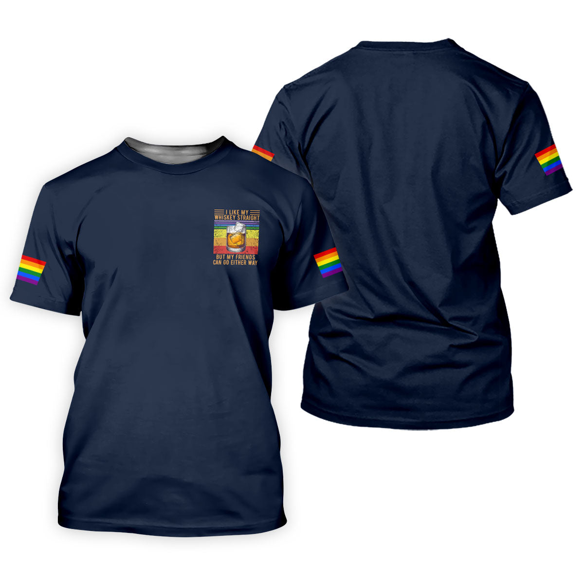 I Like My Whiskey Straight LGBT Pride Month Fun Women's Golf Shirts, LGBT Support Pride Shirt