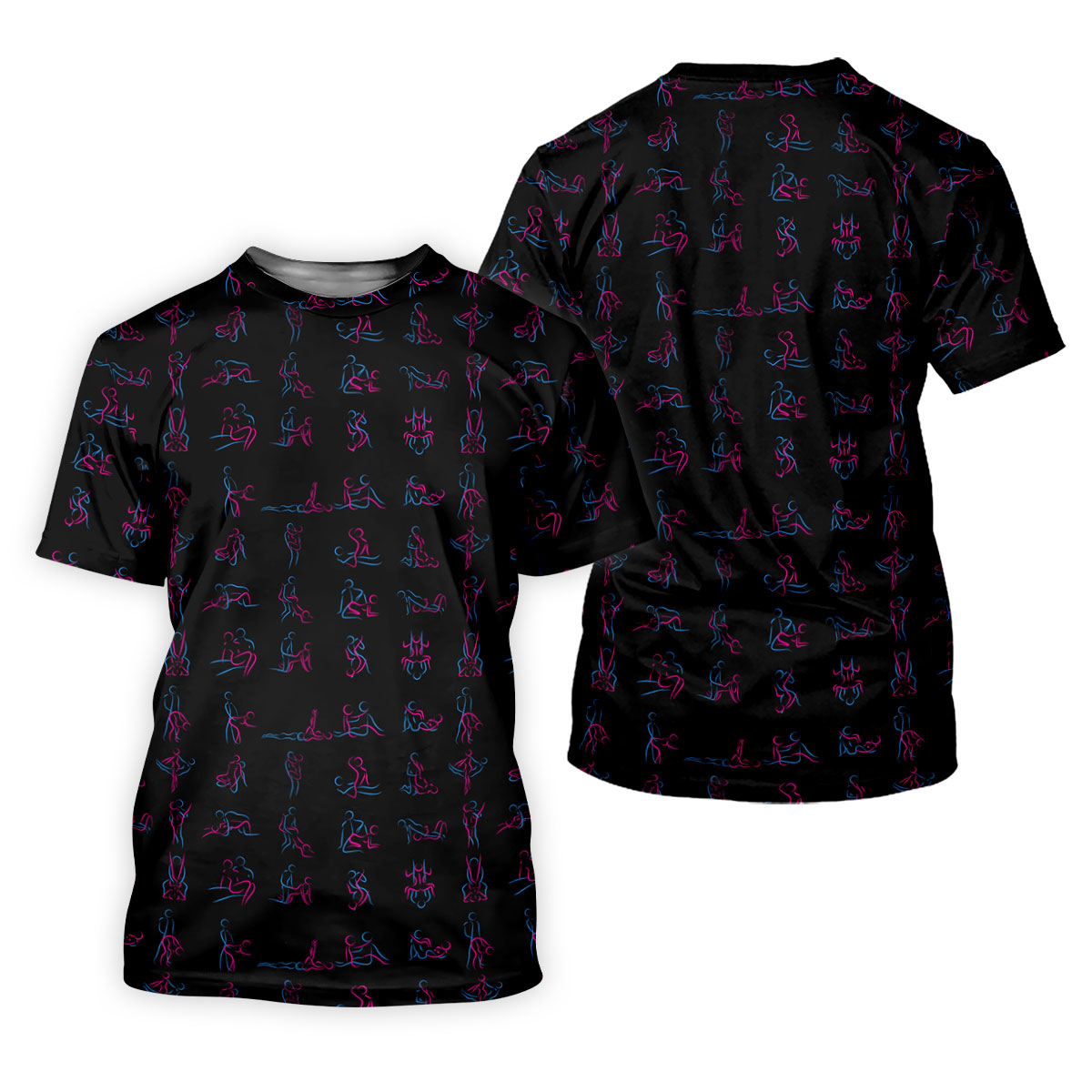 Funny Neon Couples Pattern Golf Polo Shirt, Golf Shirts For Men, Mens Golf Apparel