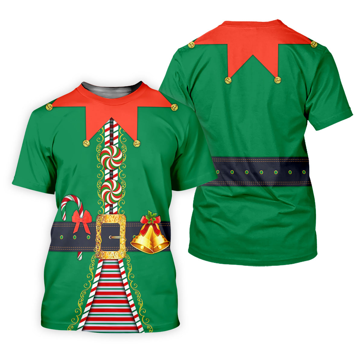 Funny Christmas Elf Golf Tops For Men, Christmas Golf Shirt, Polo Shirts For Men, Christmas Golf Shirt
