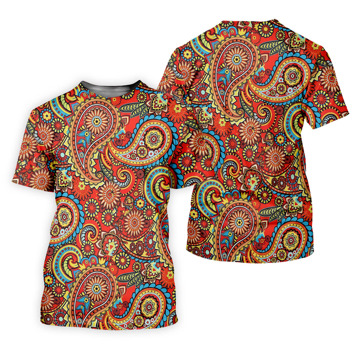 Paisley Design Golf Shirt For Women, Boho Pattern Ladies Golf Shirts, Women's Sleeveless Golf Shirts