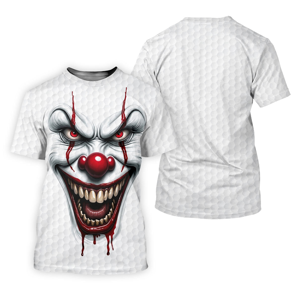 Clown Horror Character Golf Ball Halloween Polo Shirt, Ladies Golf Shirt, Womens Golf Tops