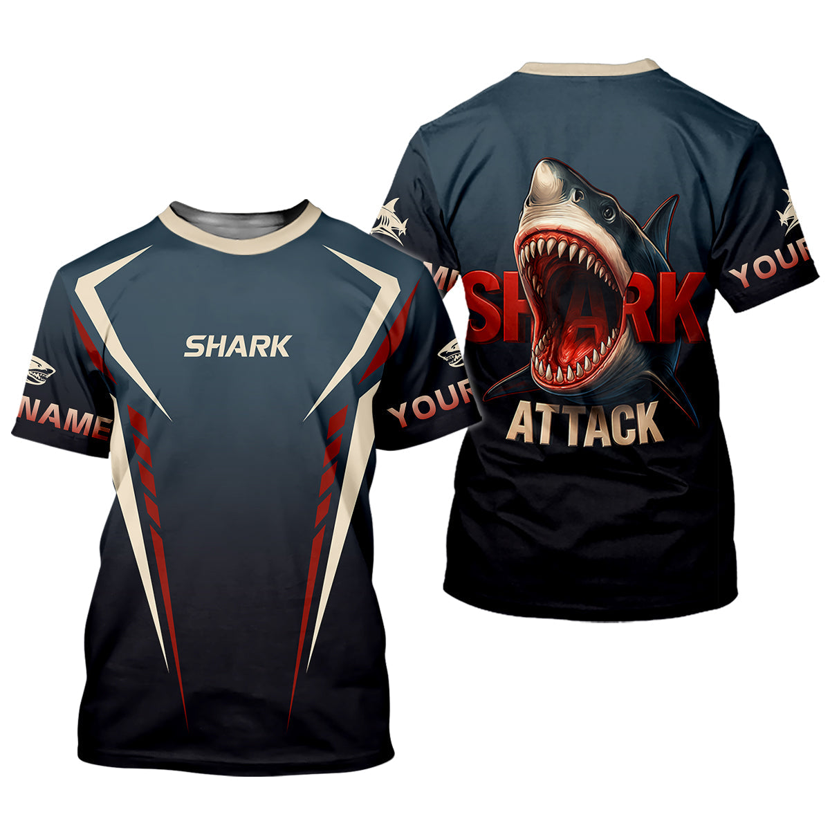 Shark Attack Fishing UPF Shirts, Fishing Tournament Shirt, Custom Fishing Shirt, Presents For Fishermen