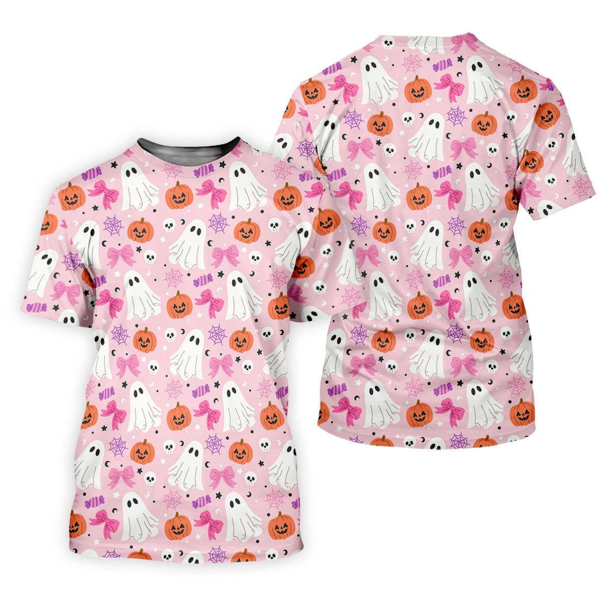 Ghost Coquette Candy Halloween Fun Women's Golf Shirts, Women's Golf Tops, Ladies Golf Shirts