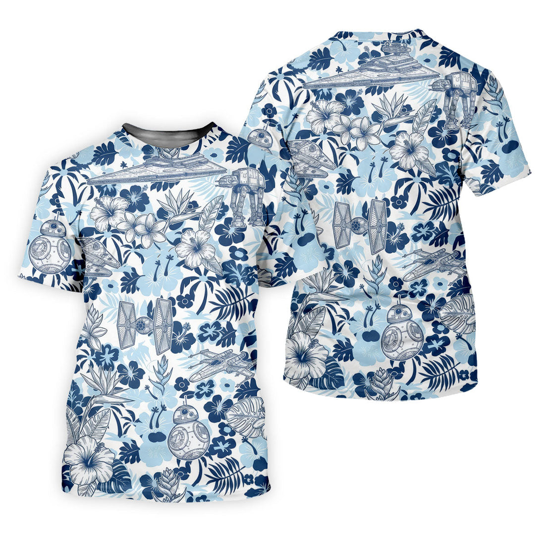 Retro Spacecraft Hawaiian Golf Polo Shirt, Men's Golf Shirt, Printed Golf Shirts