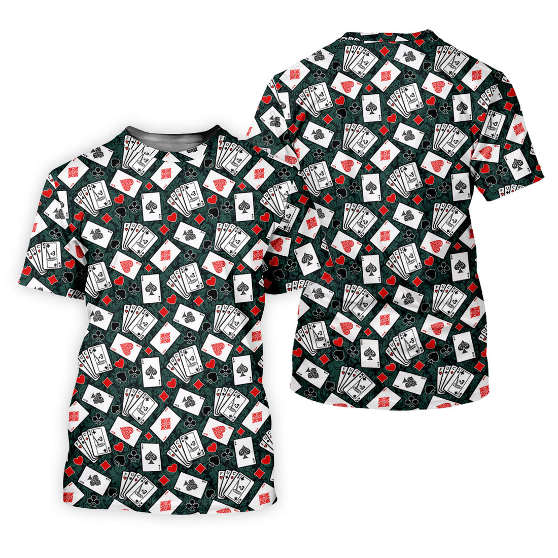 Playing Cards Pattern Casino Themed Ladies Golf Shirts, Golf Shirt For Women, Ladies Golf Polos