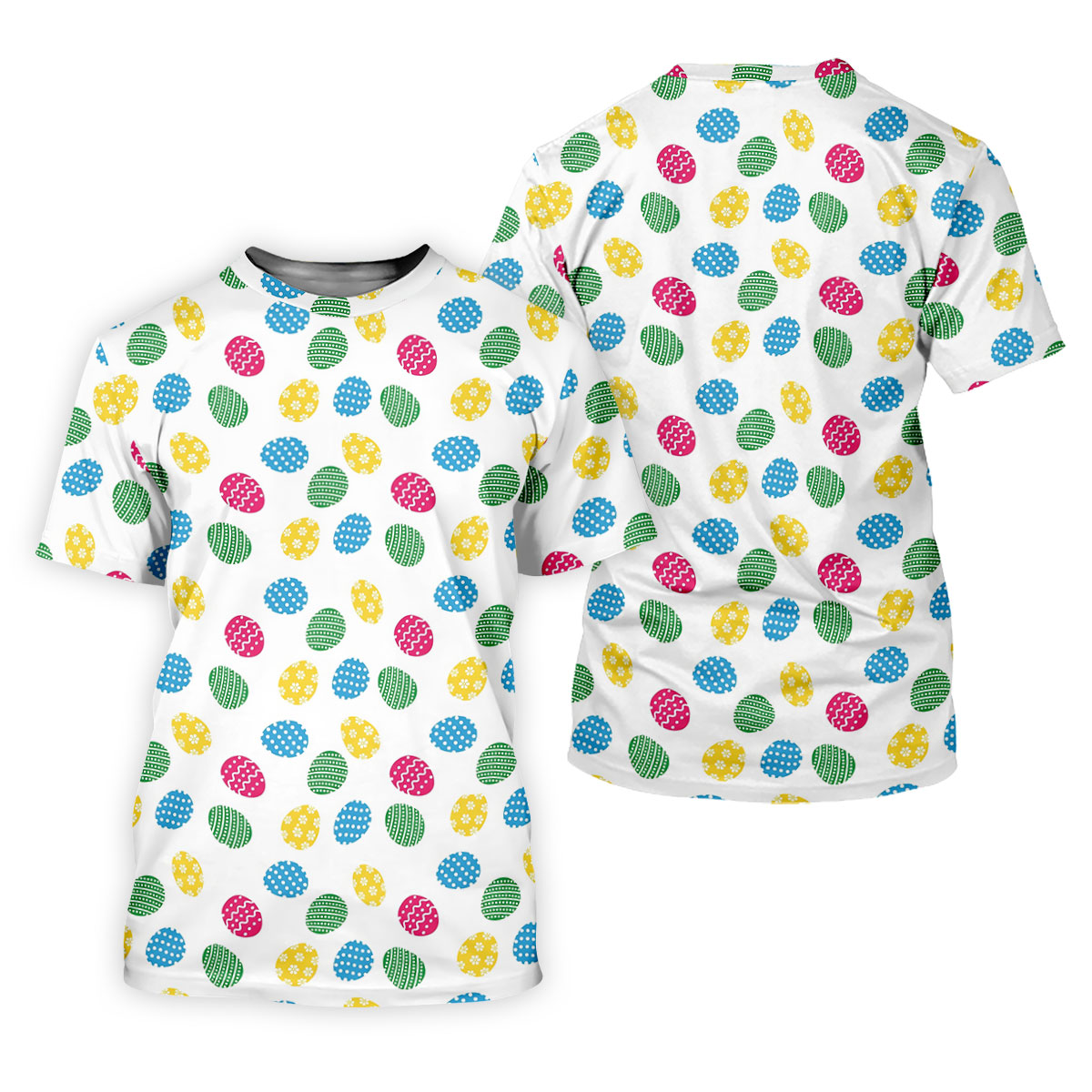 Colorful Easter Eggs White Golf Shirt, Cute Golf Outfit, Ladies Golf Shirts, Women's Polo Shirt